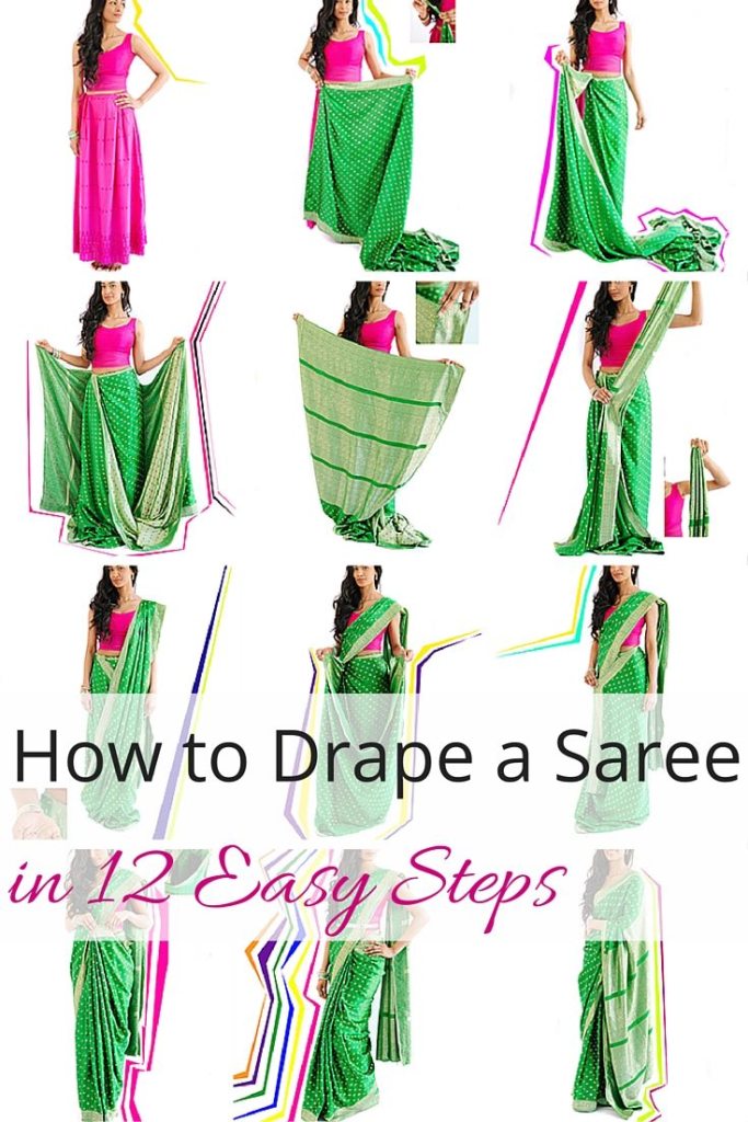 How to drape bollywood sarees in 12 easy steps