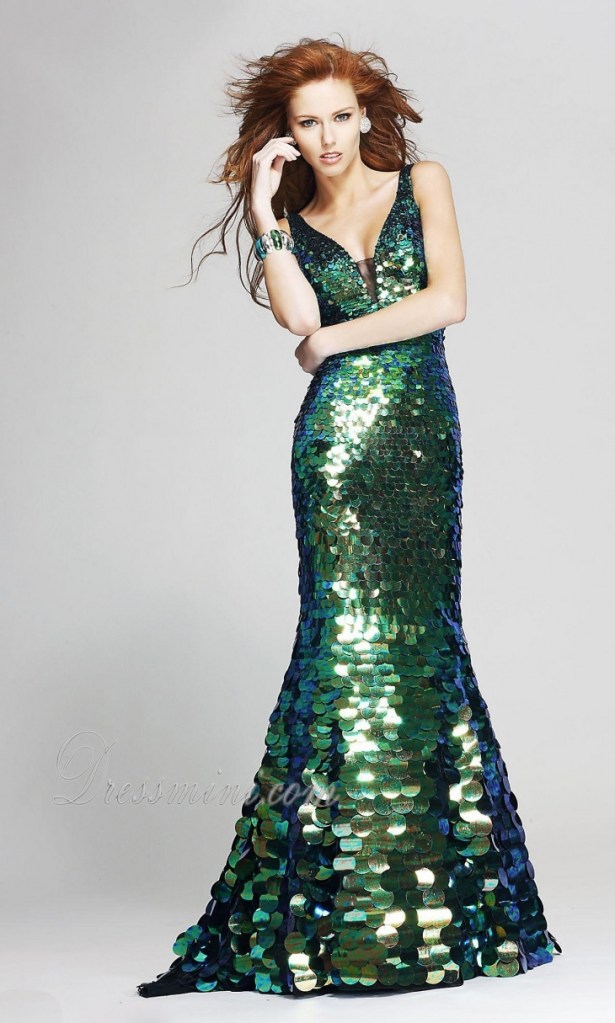 Emerald sequins dress