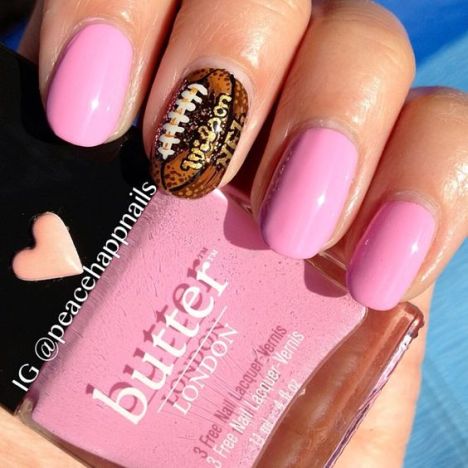 Superbowl girly party nails