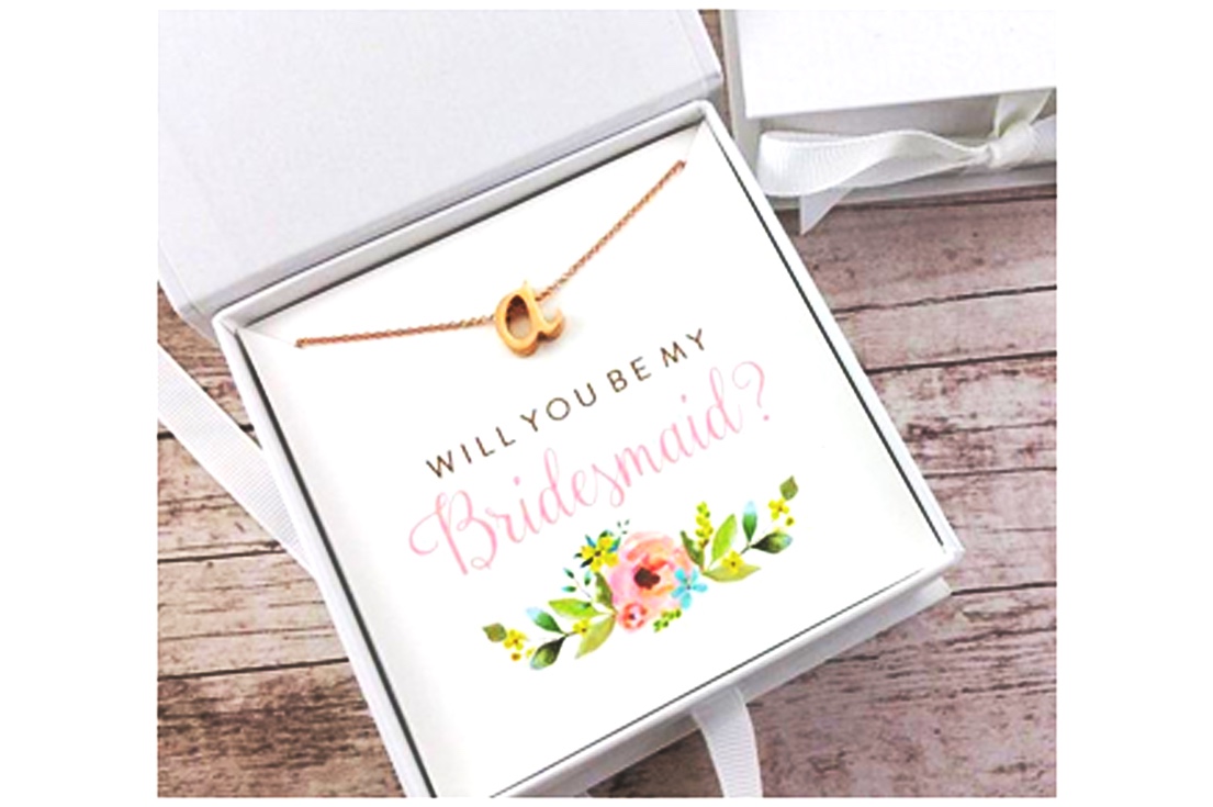 Bridal party keepsake necklace