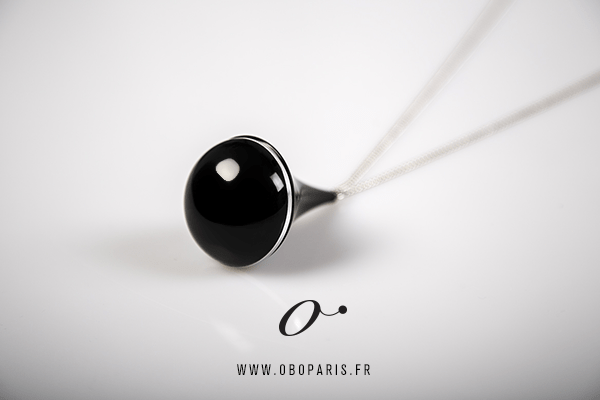 Black OBO Pearl pendant