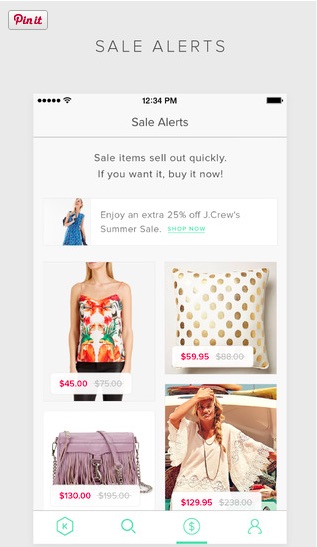 Keep Shopping app sale alerts