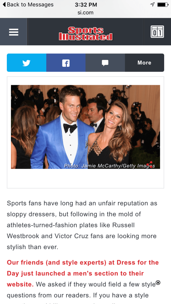 Sports Illustrated x Dress for The Day mens style