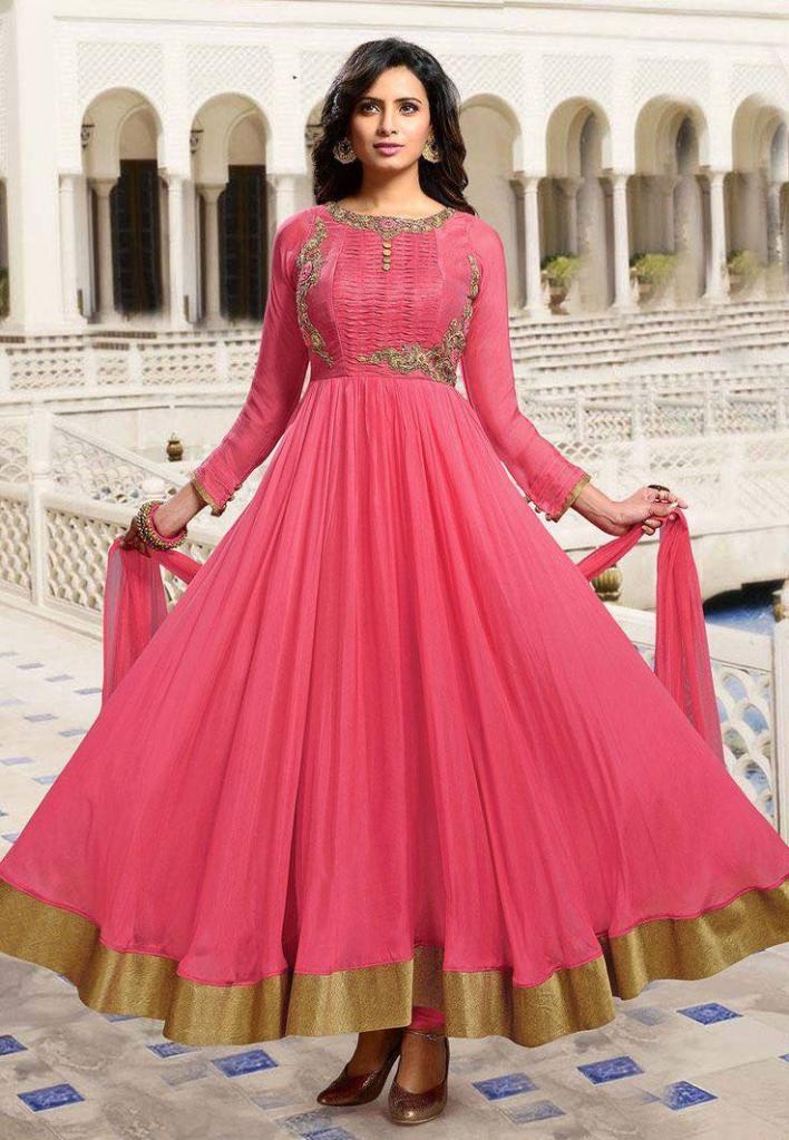 Hot pink gold anarkali, Anarkali suits, Simple anarkali, Bridal anarkali, Bridesmaid anarkali, Anarkali dress, Lehenga anarkali, Wedding anarkali, Jacket anarkali