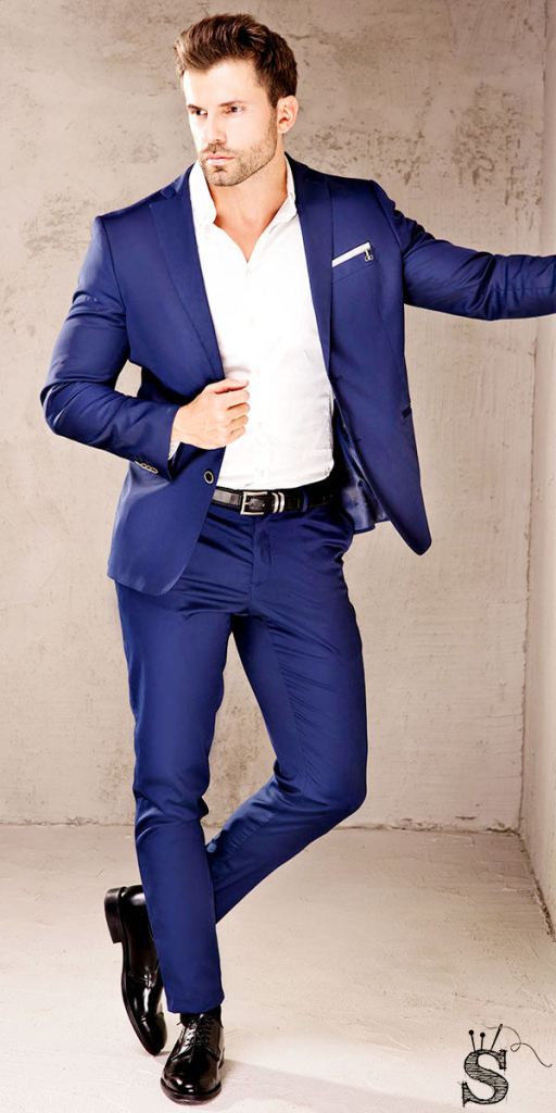 Men's sapphire blue suit, Mens custom suits, customized suits, affordable suits