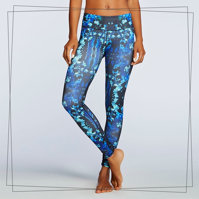Blue print gym pants
