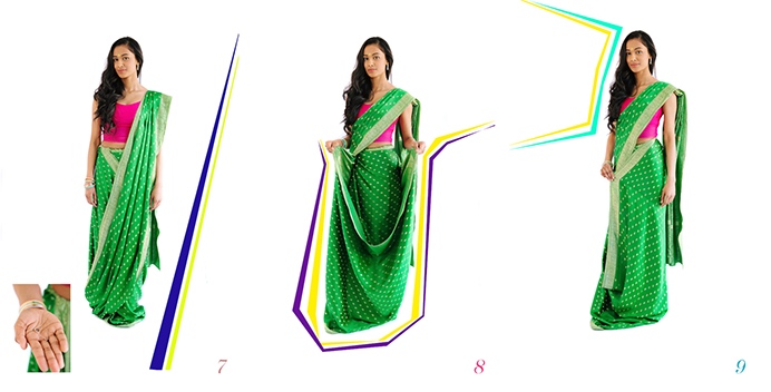 Drape a saree steps 7 to 9