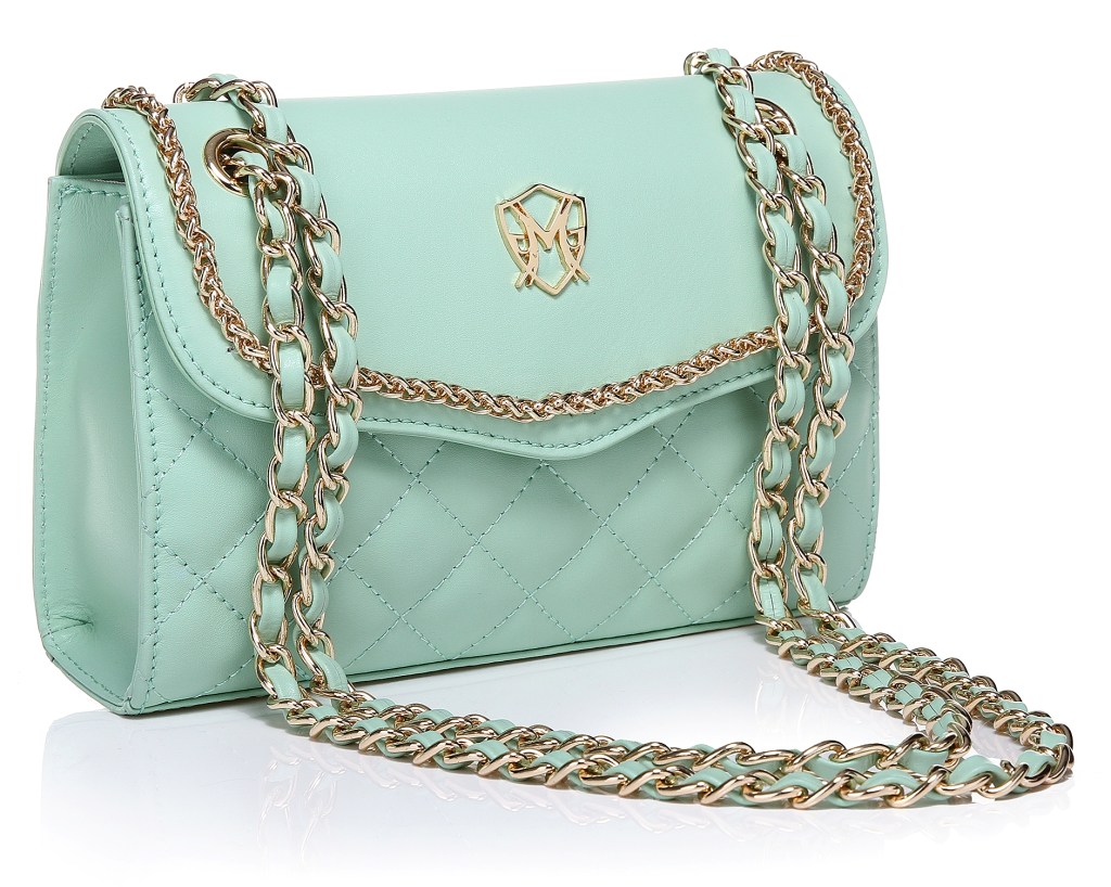 Greg Michaels leather natalie teal mint green