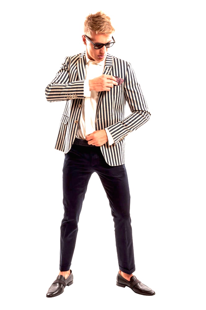 Striped suit in Vogue for SS16