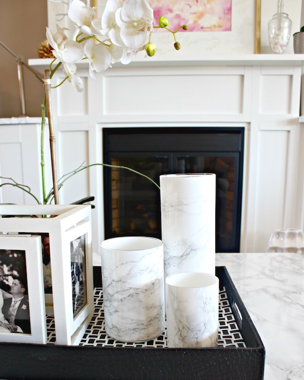 DIY marble vase, Marble contact paper, Adhesive contact paper