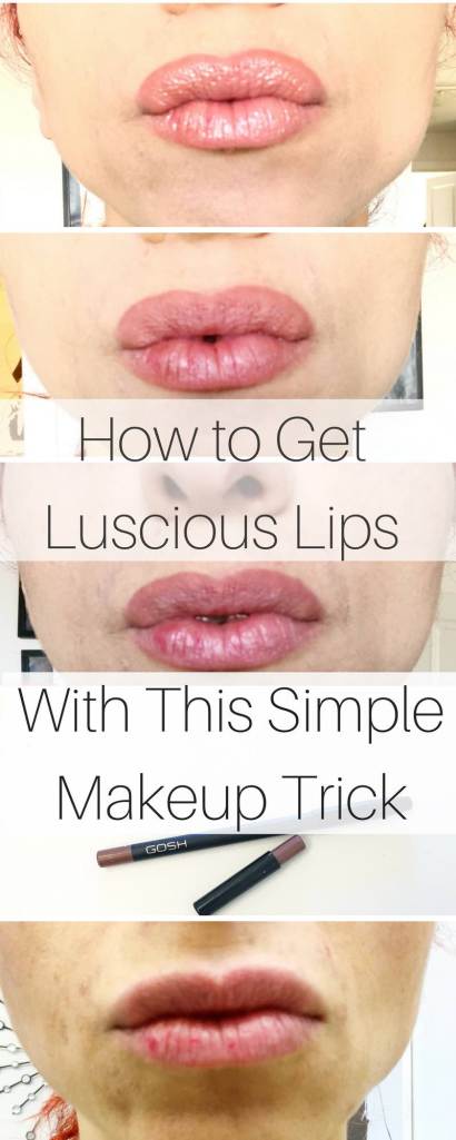How to Plump Lips Makeup Trick, step by step tutorial