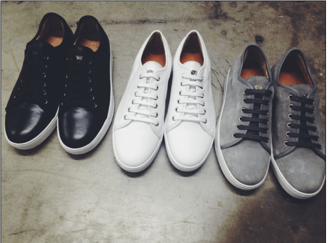 Atelier leather/suede sneakers