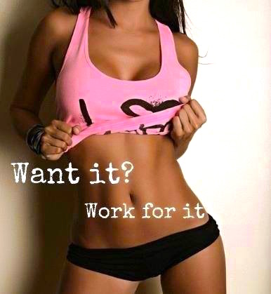 Want it, work for it fitness quote