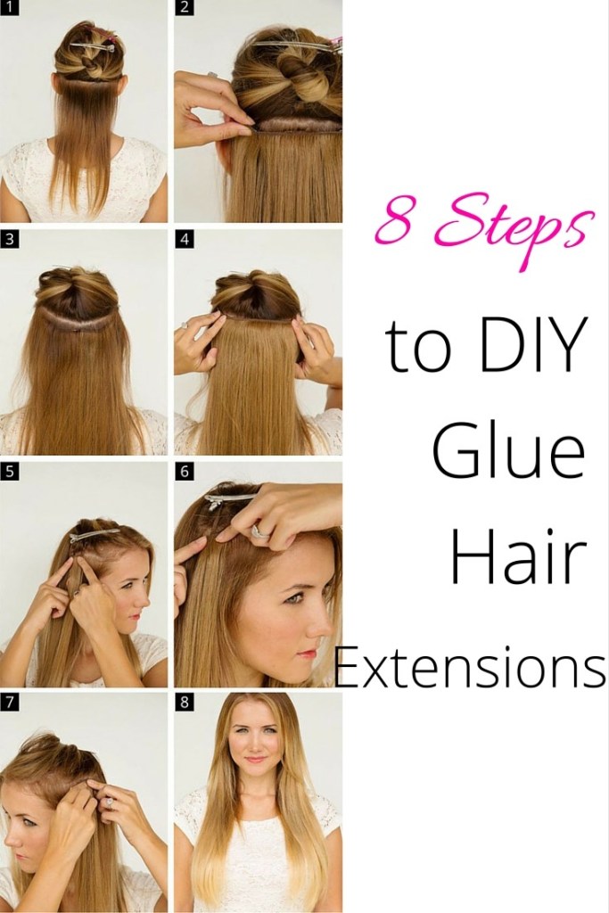 8 Steps to DIY glue hair extensions
