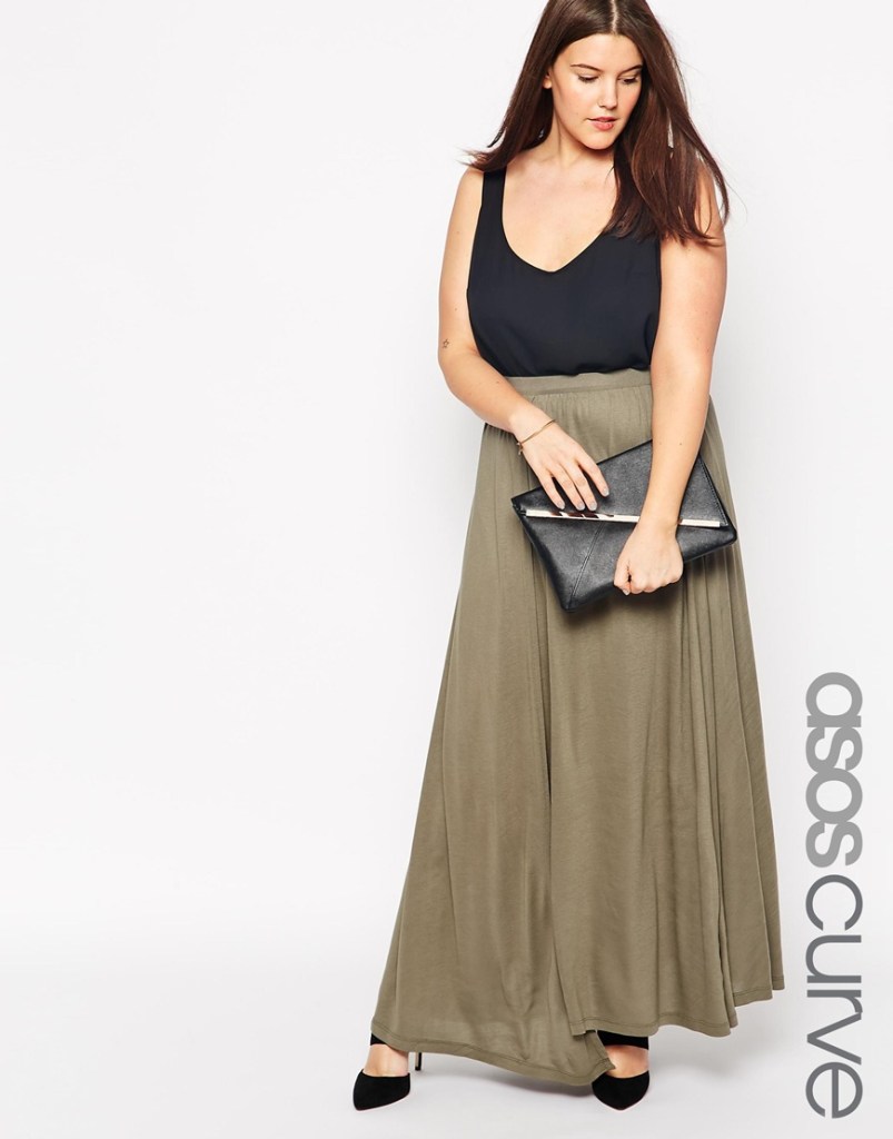 Asos Khaki maxi skirt
