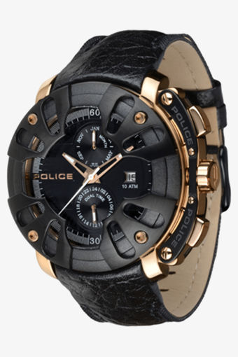 Black and gold casual men's watch