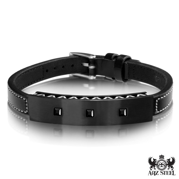 Black steel bracelet