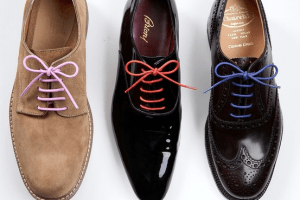 Colourful men's shoe laces