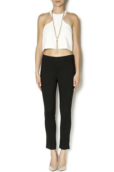 Racerfront cropped top in white