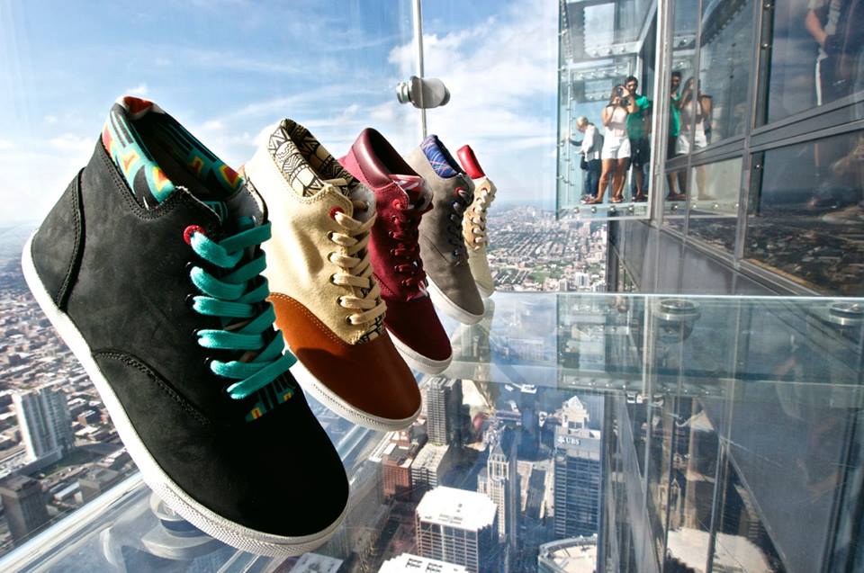 BucketFeet hi-tops display