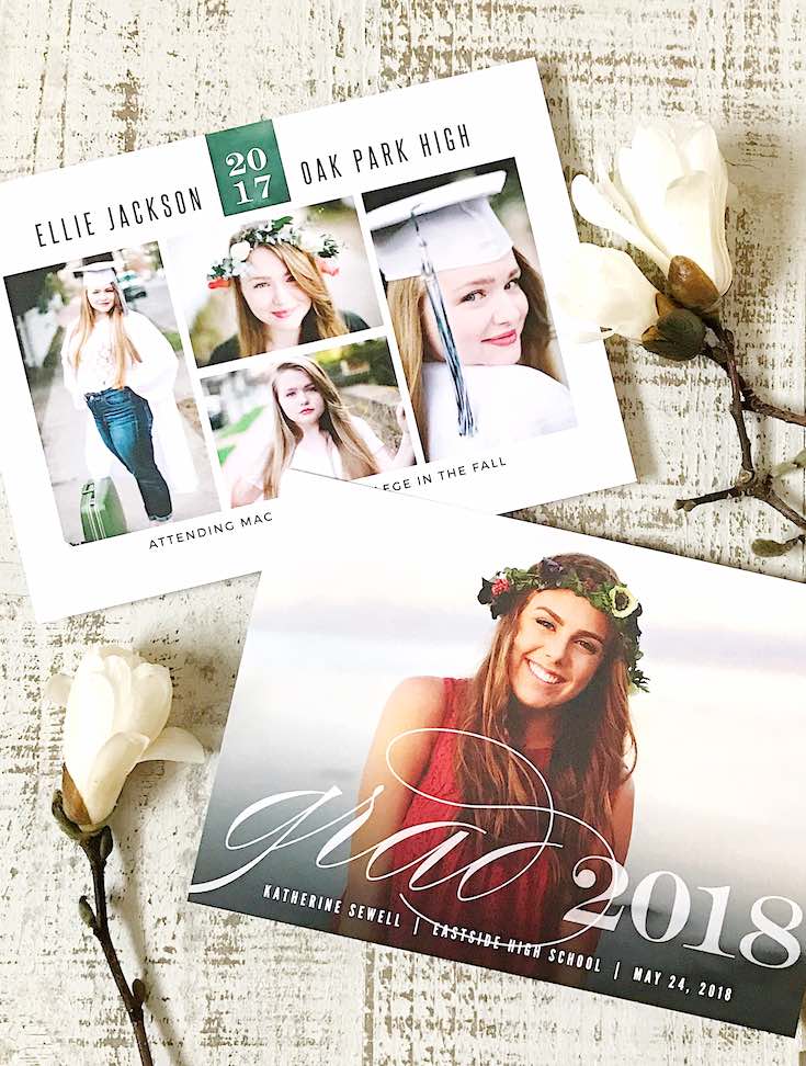 Graduation invitation cards with photos