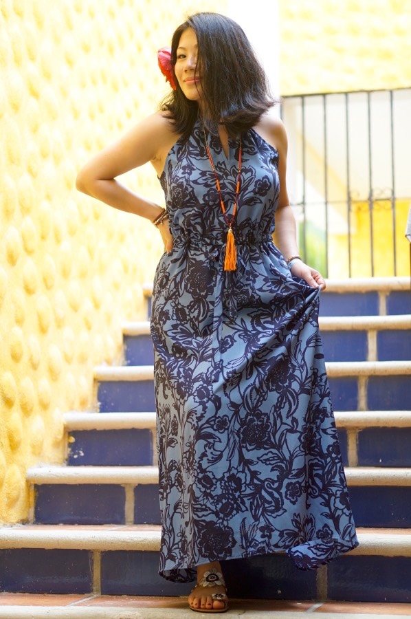 Grace's outfit - Blue dress with flowers