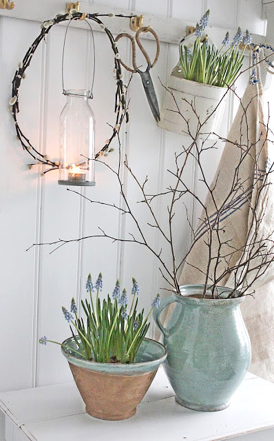 Lavender floral pot, Easter decoration ideas, DIY easter flower pot