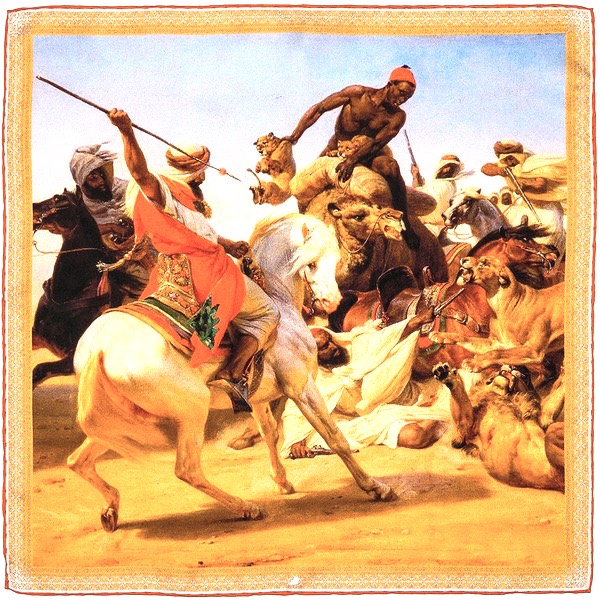 The Lion Scene pocket square