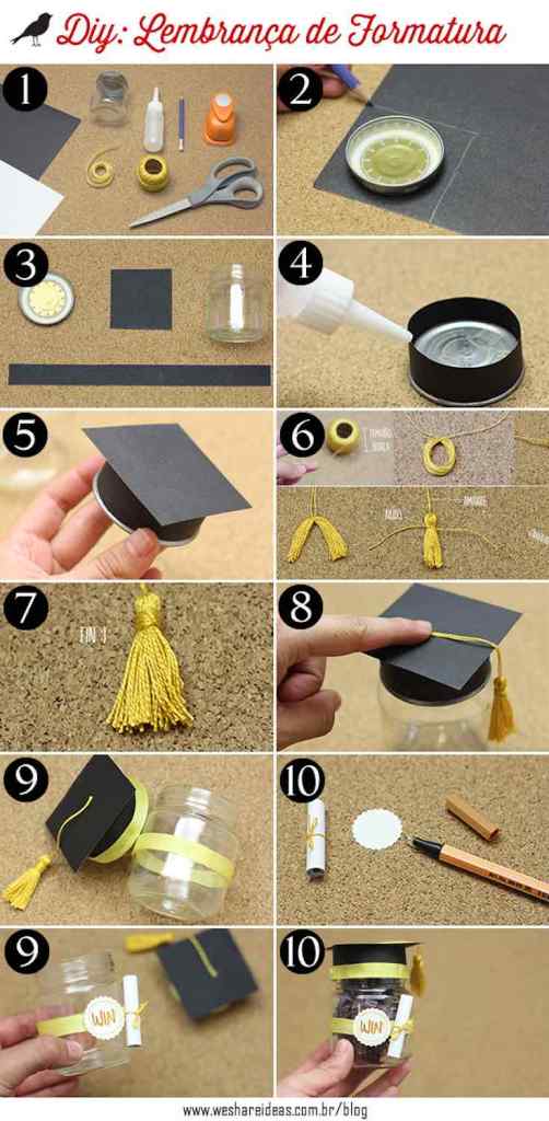 DIY graduation jar party favour