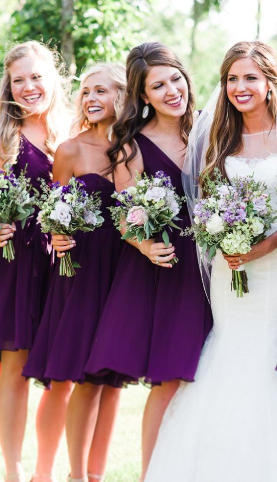 Purple bridesmaids dresses