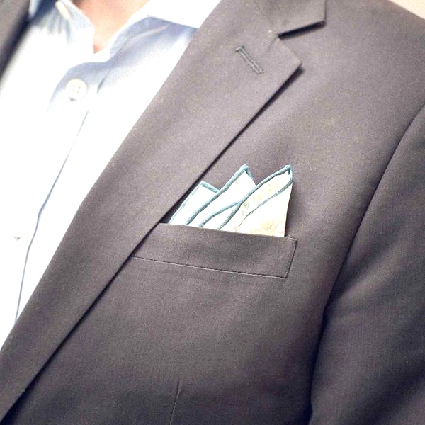 3 point fold pocket square