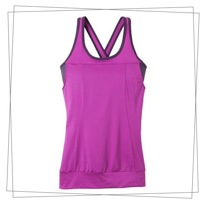 Magenta criss cross back gym top