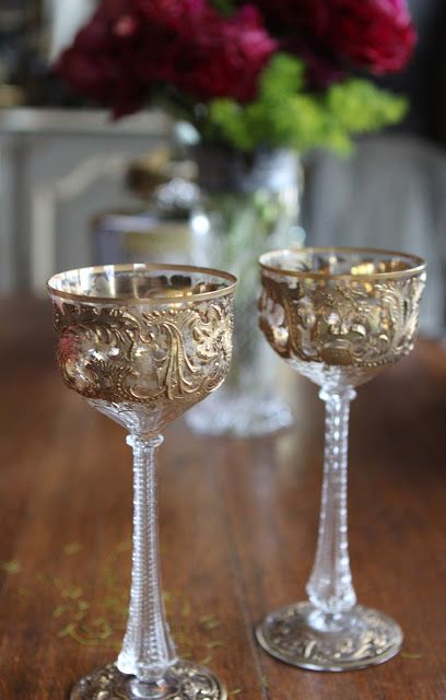 Antique look glassware
