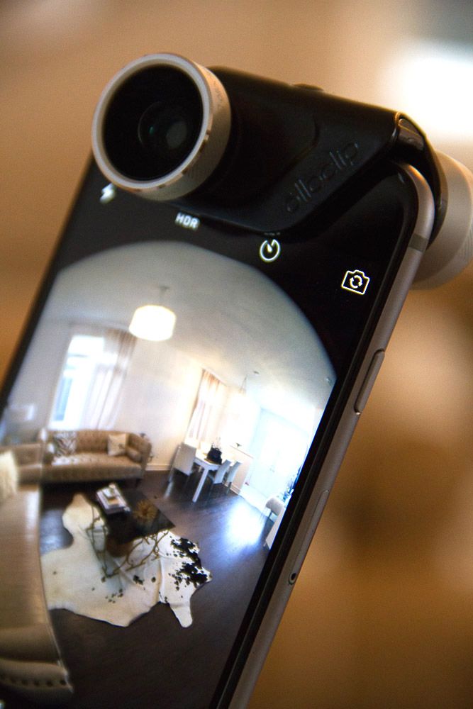 Olloclip forward facing lens close-up