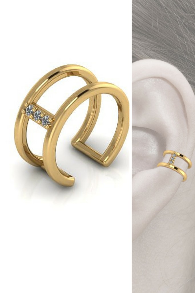 Gold ear cuff