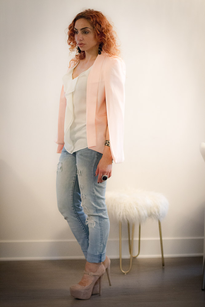 Pink-slit-cape-blazer
