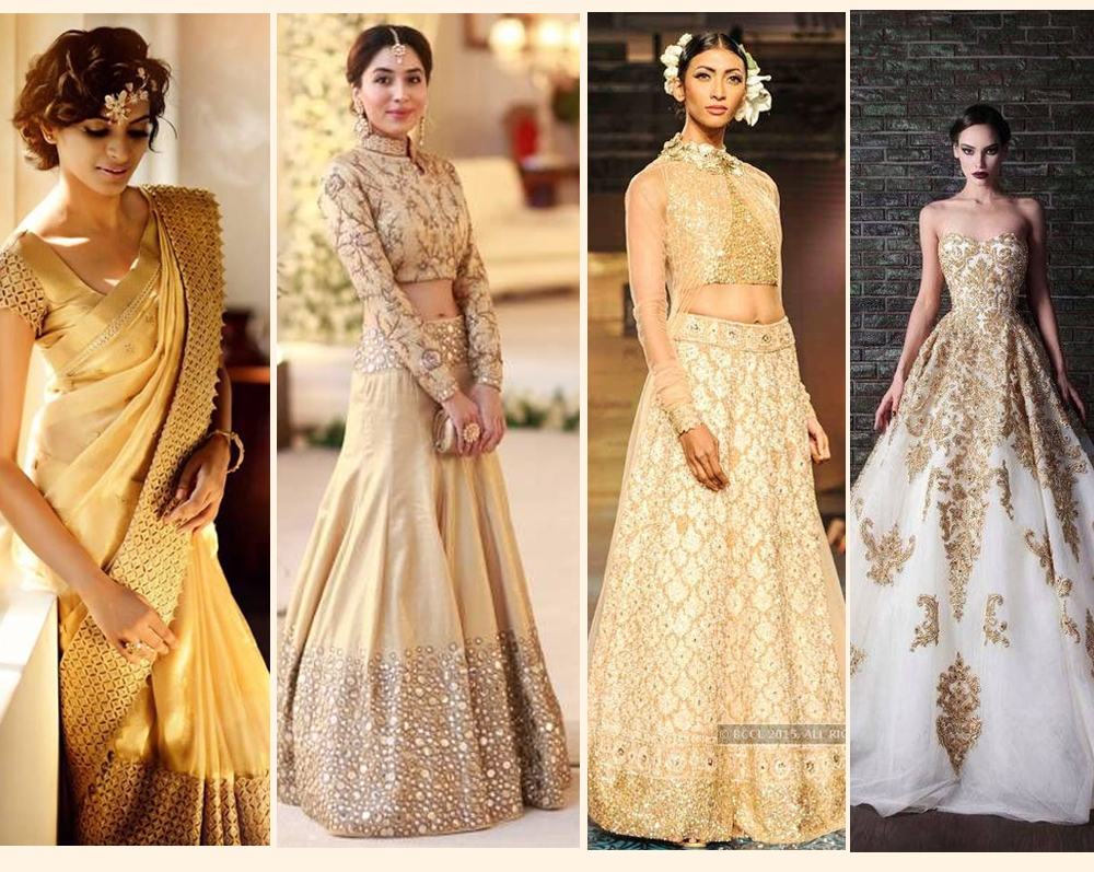 Magic of gold stardust wedding dresses