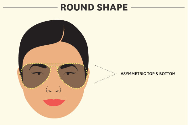 Features to highlight with sunglasses for round faces