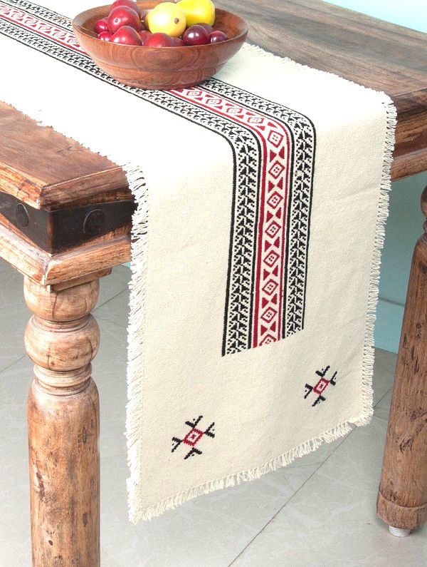 Embroidered table runner
