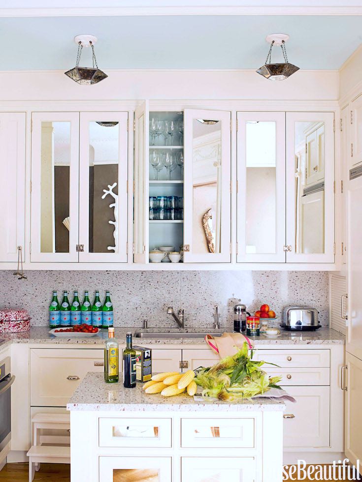 Small white kitchen display and decor_pin