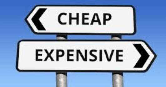 Cheap vs. expensive