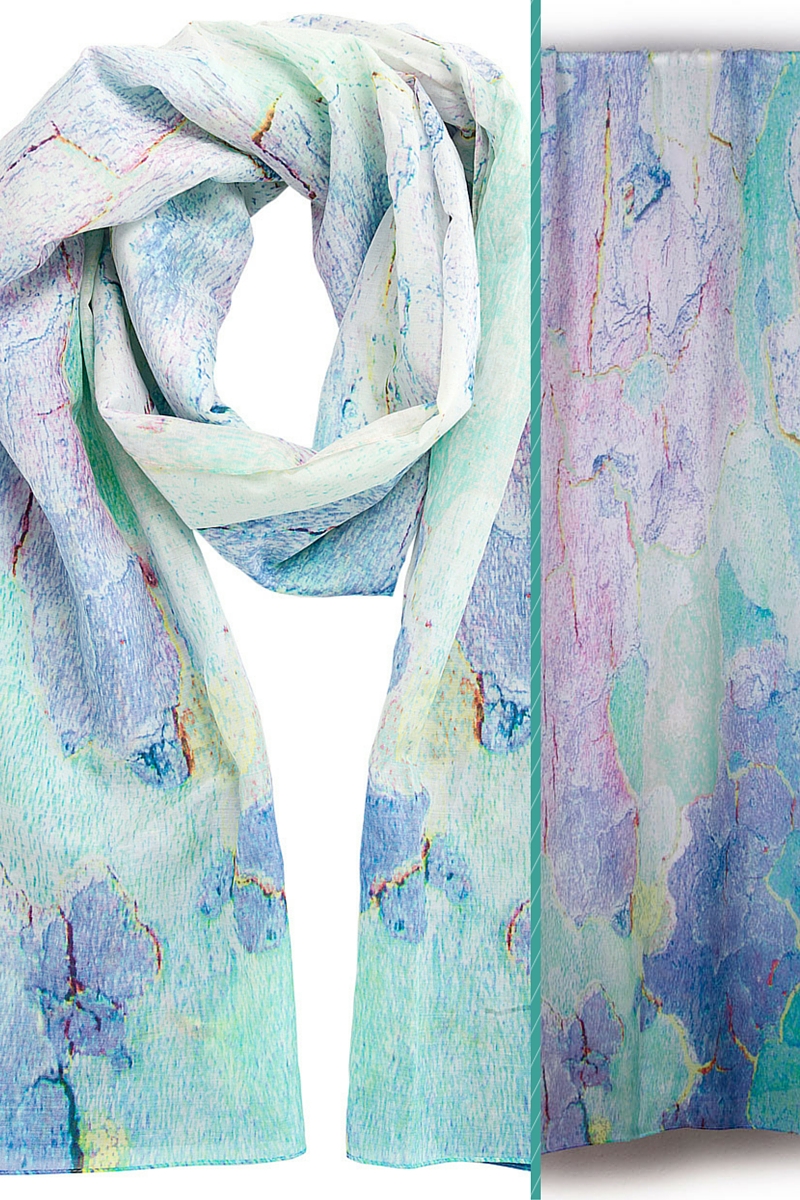 Behind the Woodland scarf