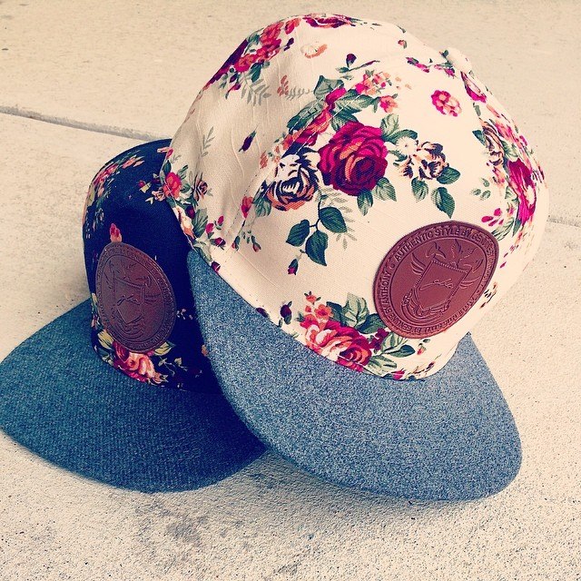 Genuine by Anthony floral strapbacks hats