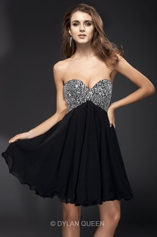 Nice A-line Sweetheart Rhinestone Sleeveless Short:Mini Chiffon Dresses - $130