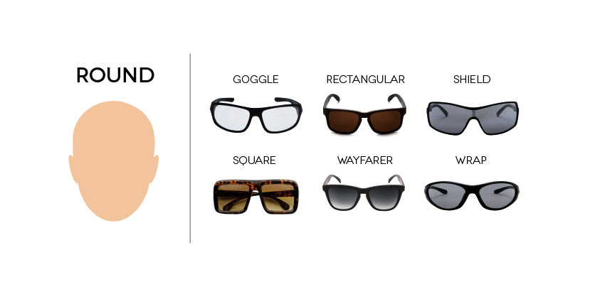 All types of sunglasses frames perfect for round faces