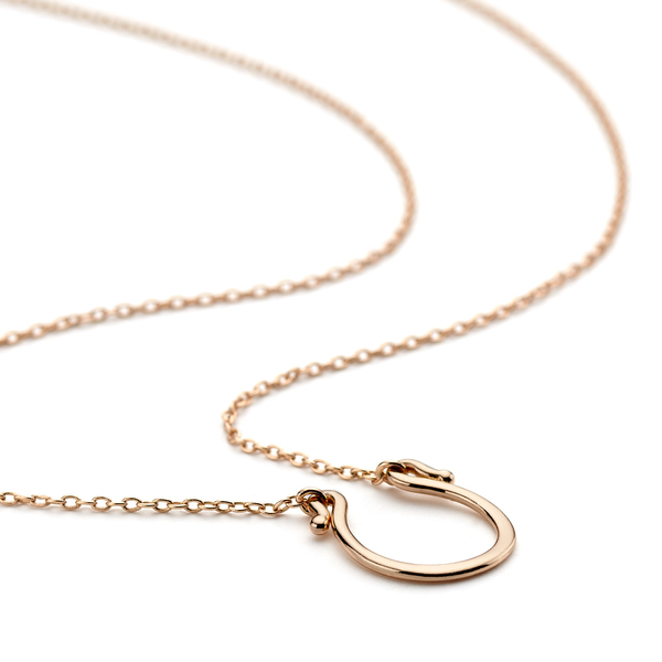 Rose gold jewellery horse shoe necklace 
