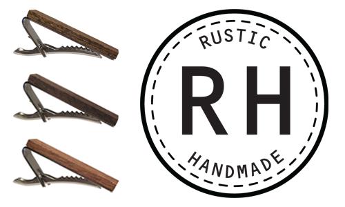Rustic Handmade recycled tie clips