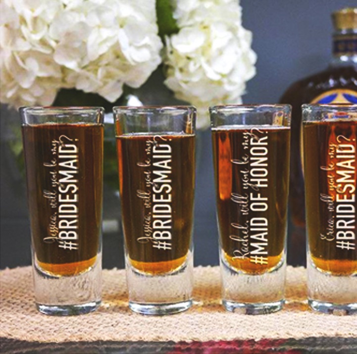 Bridal party round of drinks