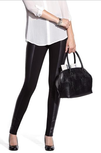 Reitmans leather inserts leggings