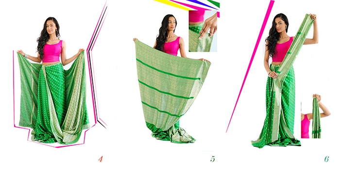 Drape a saree steps 4 to 6